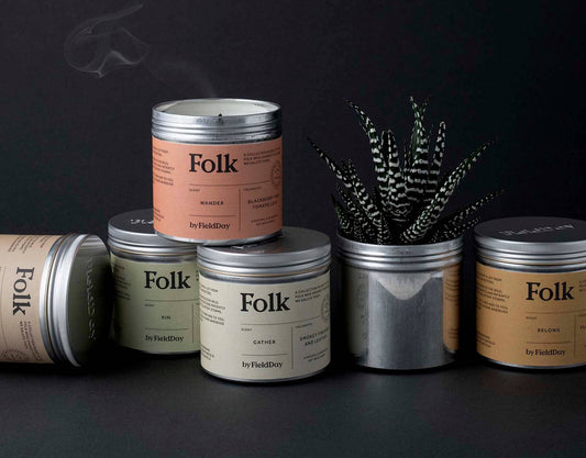 FieldDay Folk Tin Collection - Belong Vegetable Soy Wax Candle