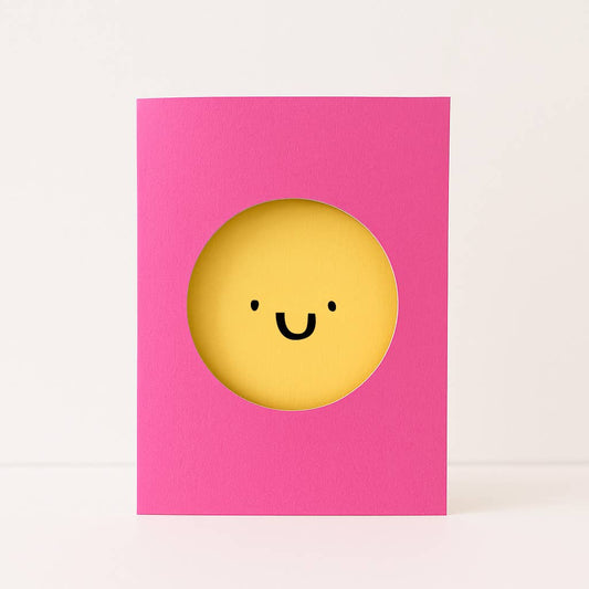 Rumble Cards - Happy Face - Die Cut Cards - Fun - Birthday Cards - Cute