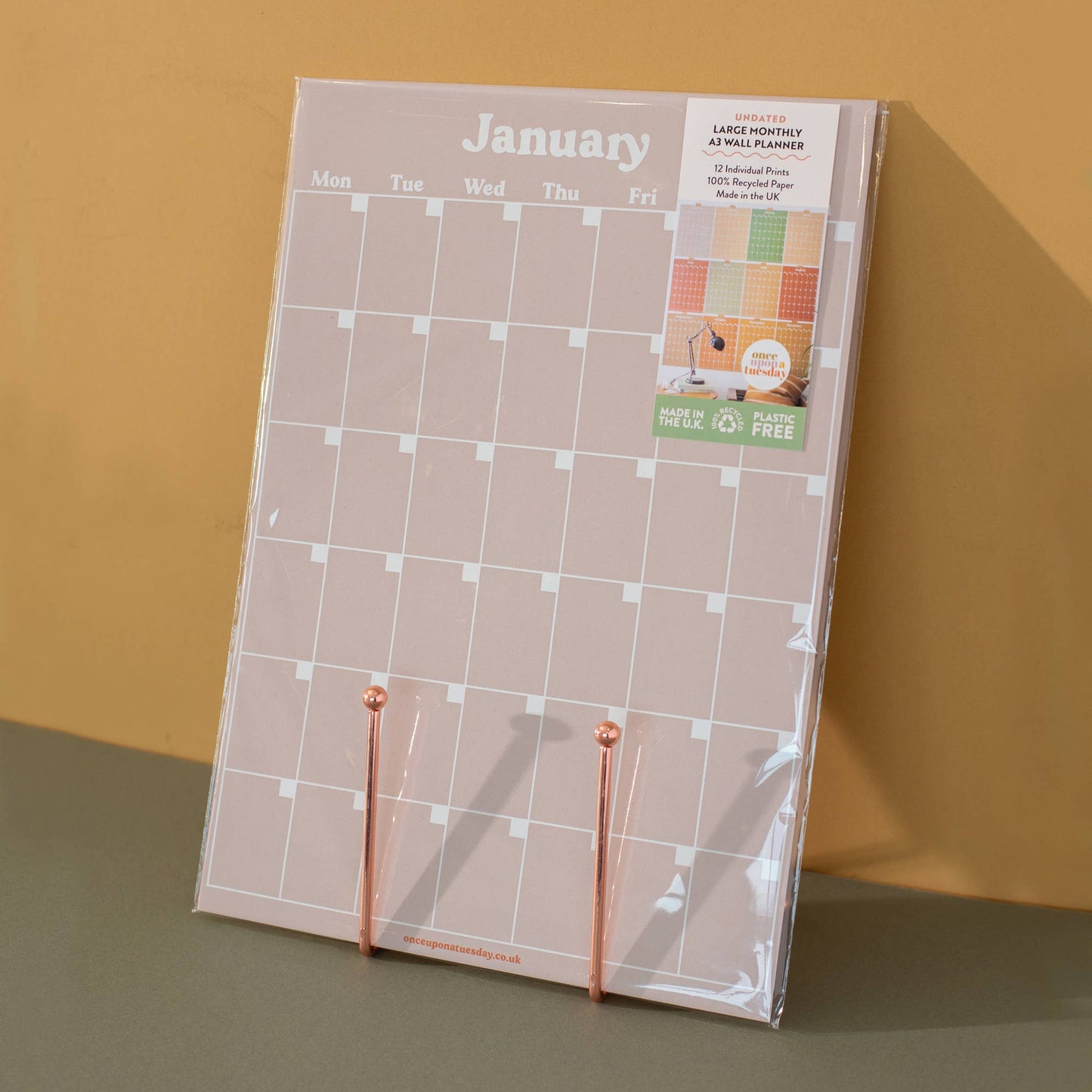 Once Upon a Tuesday - Monthly Undated A3 Wall Planner | 12 Pages | Muted