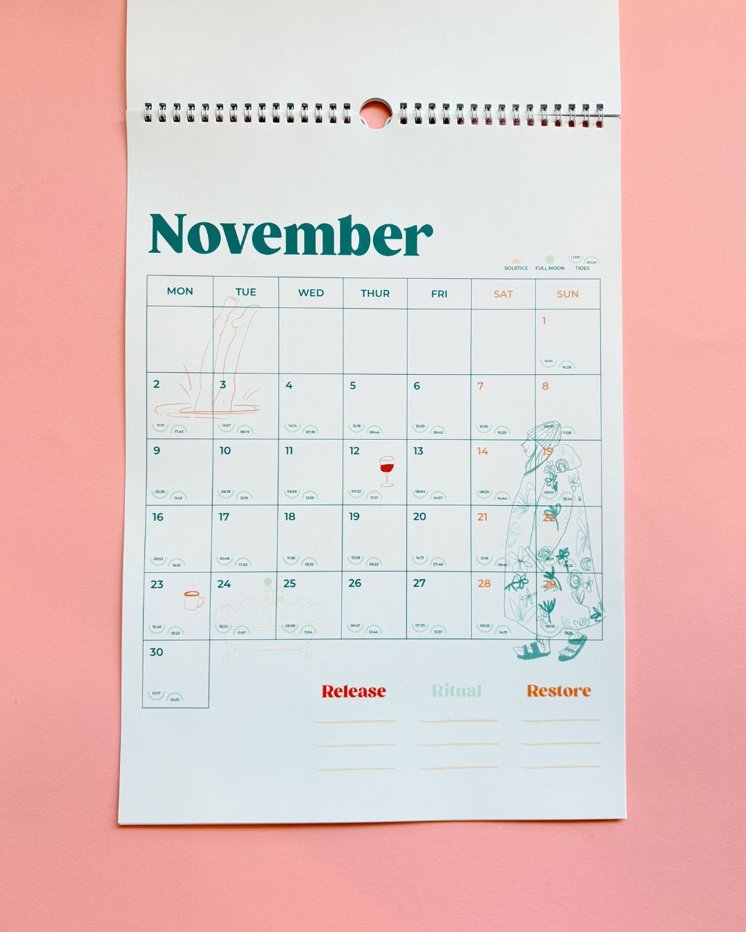 Harbour & Tide 2026 Calendar: Release, Ritual,  Restore.