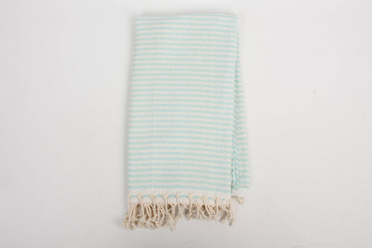 Handwoven Cotton Beach Towel - Mint