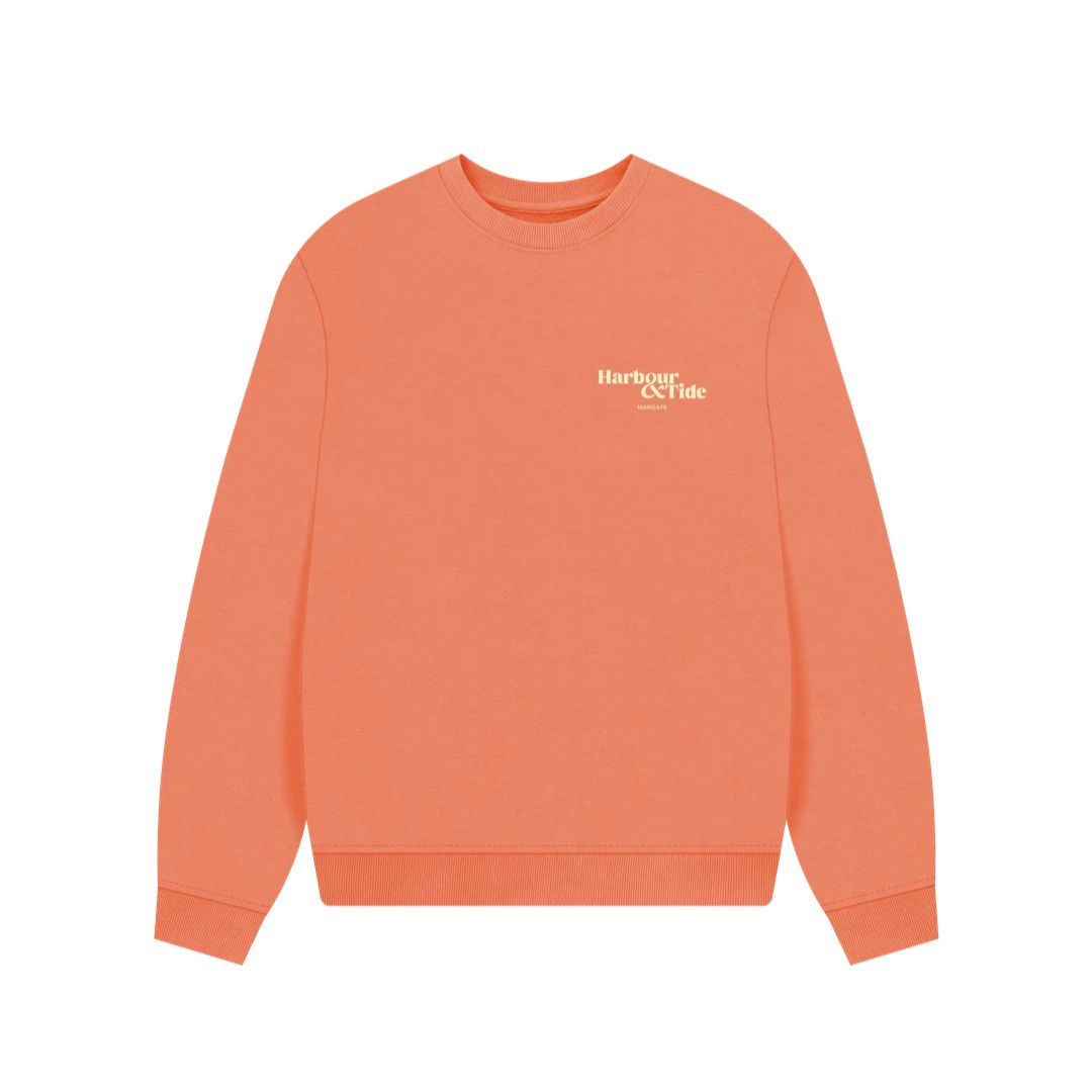 Resting Beach Face Women’s Organic Oversized Sweatshirt Sunset Edition