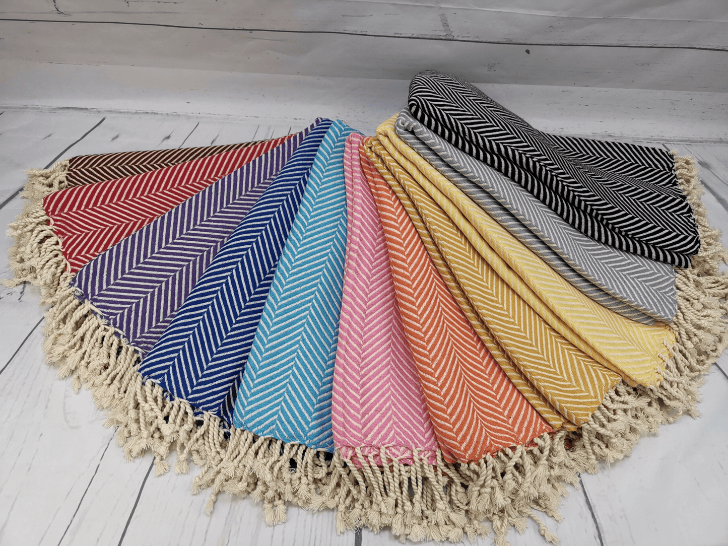 Buluty - Herringbone Turkish Cotton Towel Ultra Soft Peshtemal Towels