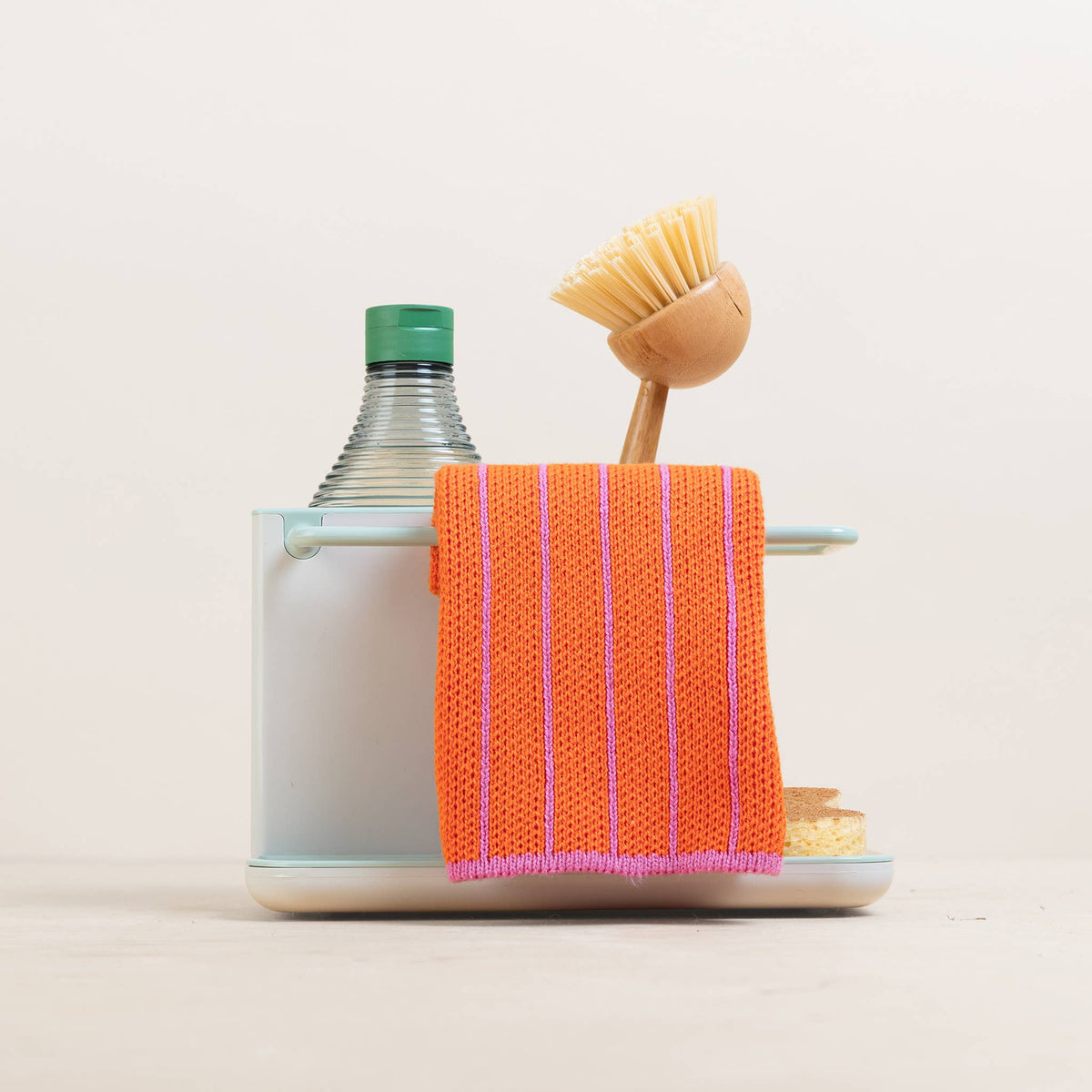 Sophie Home - Reusable & Eco-Friendly Cotton Dishcloths: Striped Pink