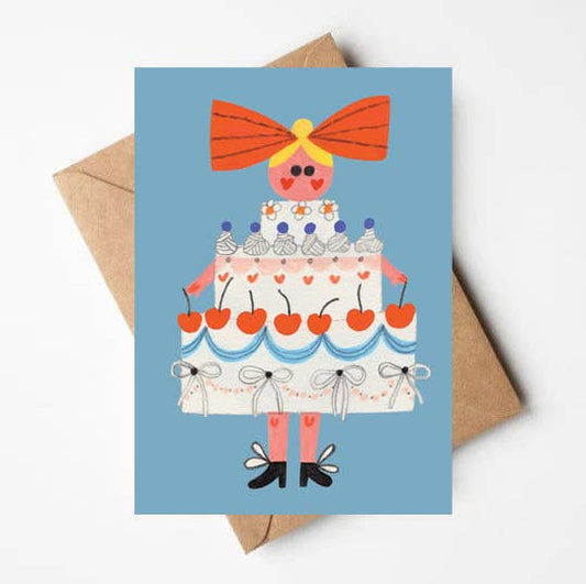 Daria Solak Illustrations - CAKE GIRL card
