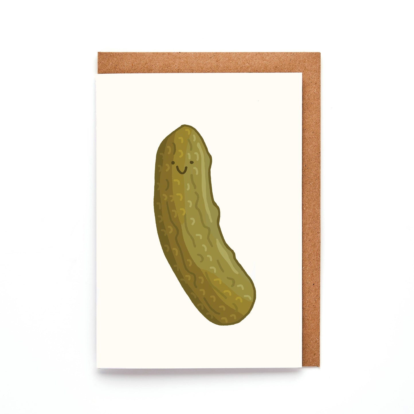 You've Got Pen On Your Face - Pickle Mini A7 Greeting Card | Quirky Foodie Design