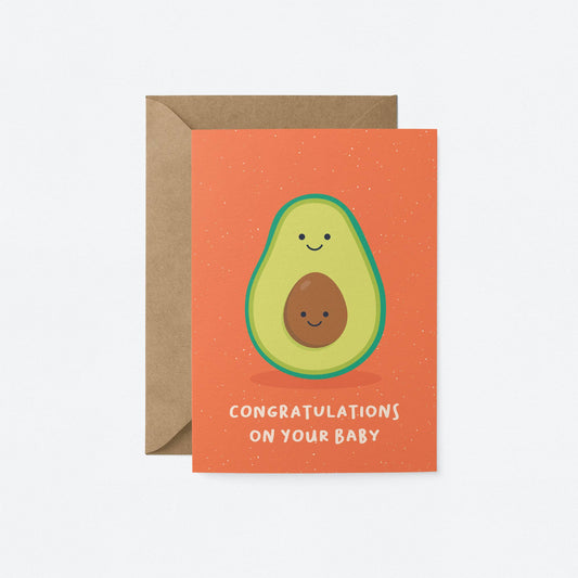Graphic Factory - Congratulations on your baby - Greeting Card: English / Biodegradable cello