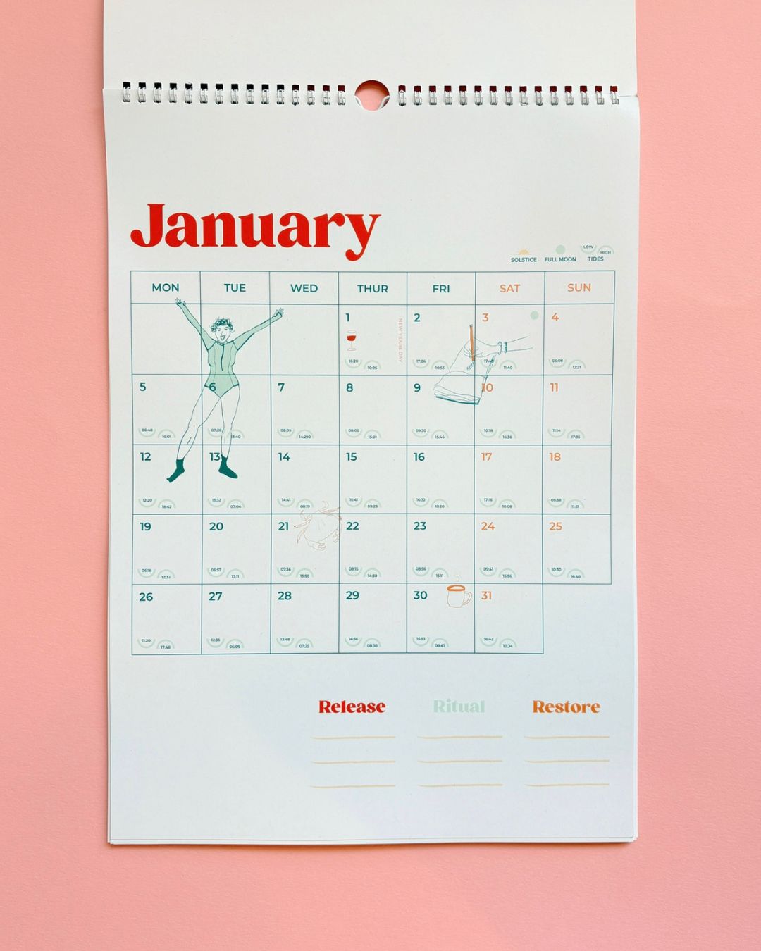 Harbour & Tide 2026 Calendar: Release, Ritual,  Restore.