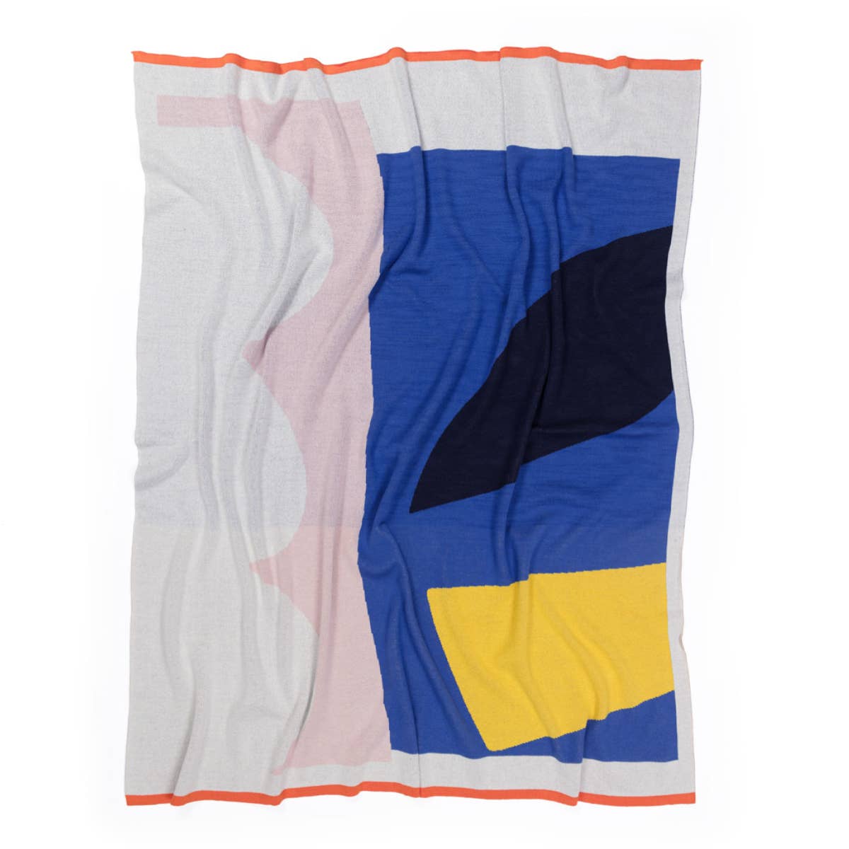 Sophie Home Ltd - Cotton Knit Throw Blanket: Orbi Cobalt