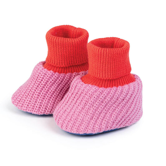 Sophie Home Ltd - Cotton Knit Baby Slipper Socks: Choose Love Pink