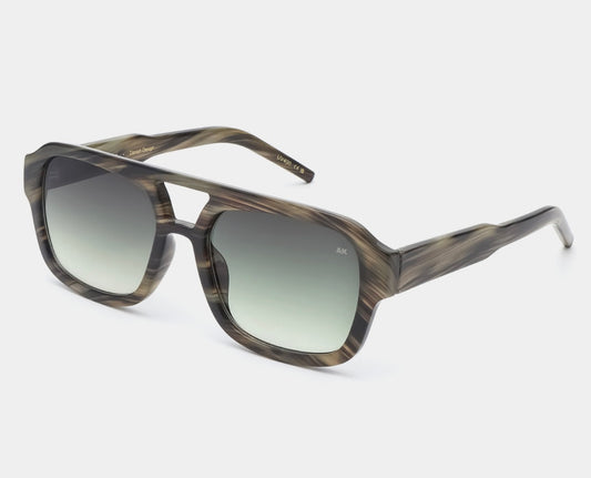 A.KJAERBEDE SUNGLASSES KAYA STRIPED HORN