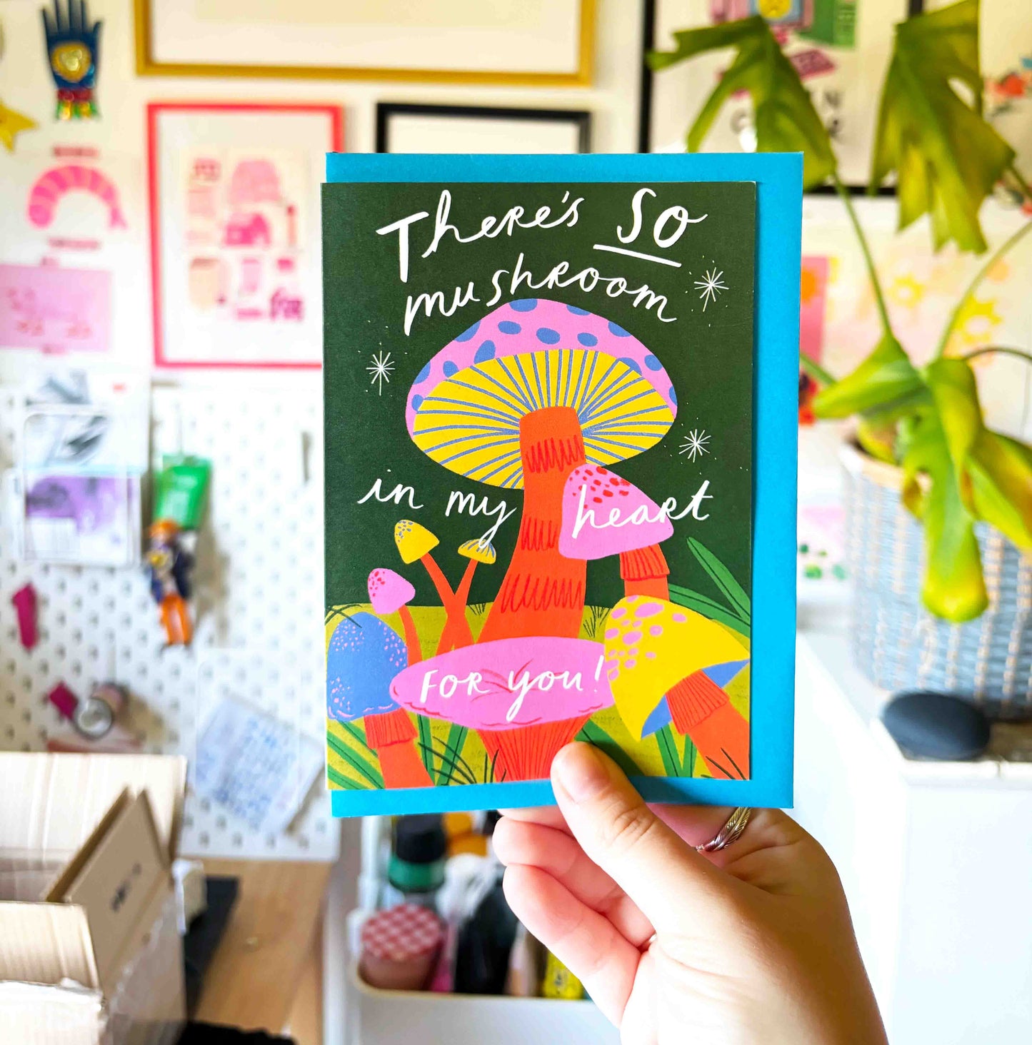 Kerrie Illustrates - There's So Mushroom In My Heart For You Valentines Greetings