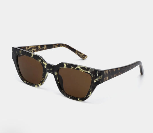 A.KJAERBEDE SUNGLASSES KAWS BLACK/YELLOW TORTOISE