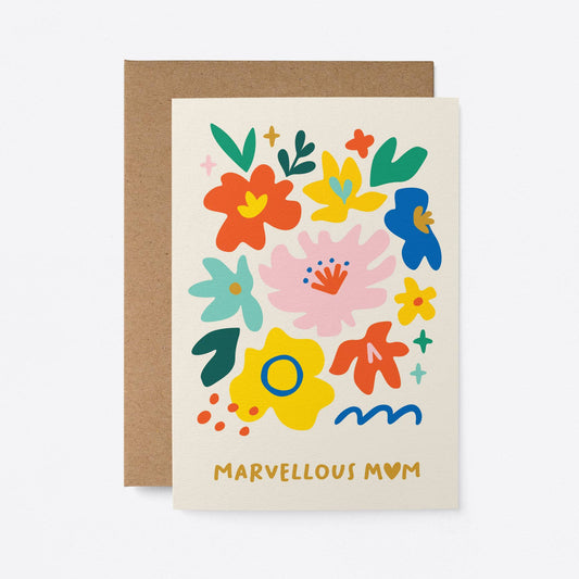 Graphic Factory - Marvellous Mother - Mother's Day Card: English / Standard cello