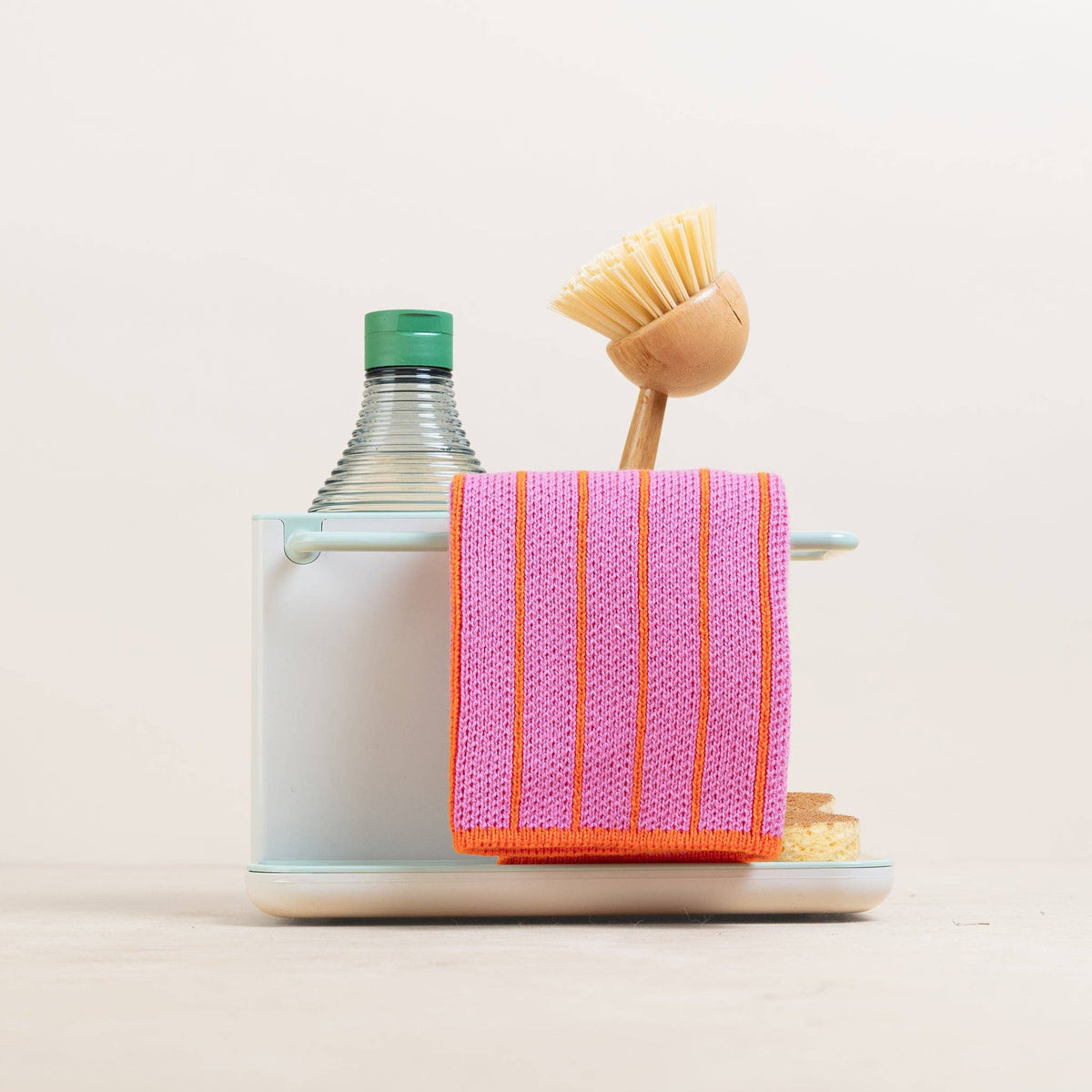 Sophie Home - Reusable & Eco-Friendly Cotton Dishcloths: Striped Pink