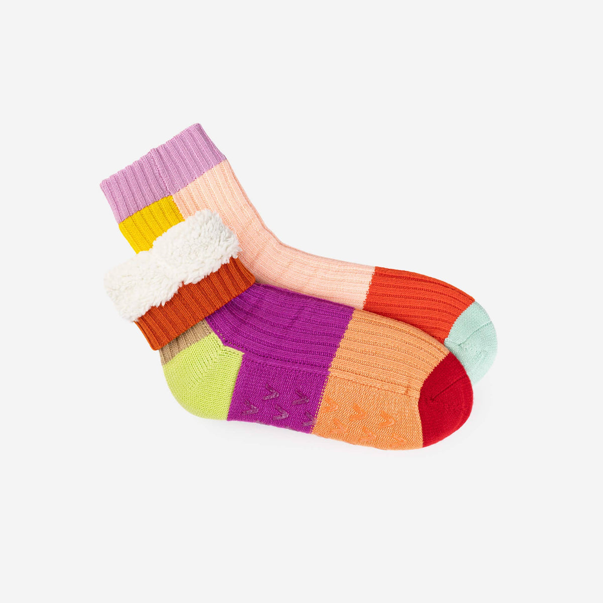VERLOOP Mismatch House Socks: Pink