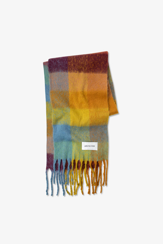 ARCTIC FOX & CO. - The Reykjavik Scarf - Yellow Check - AW24