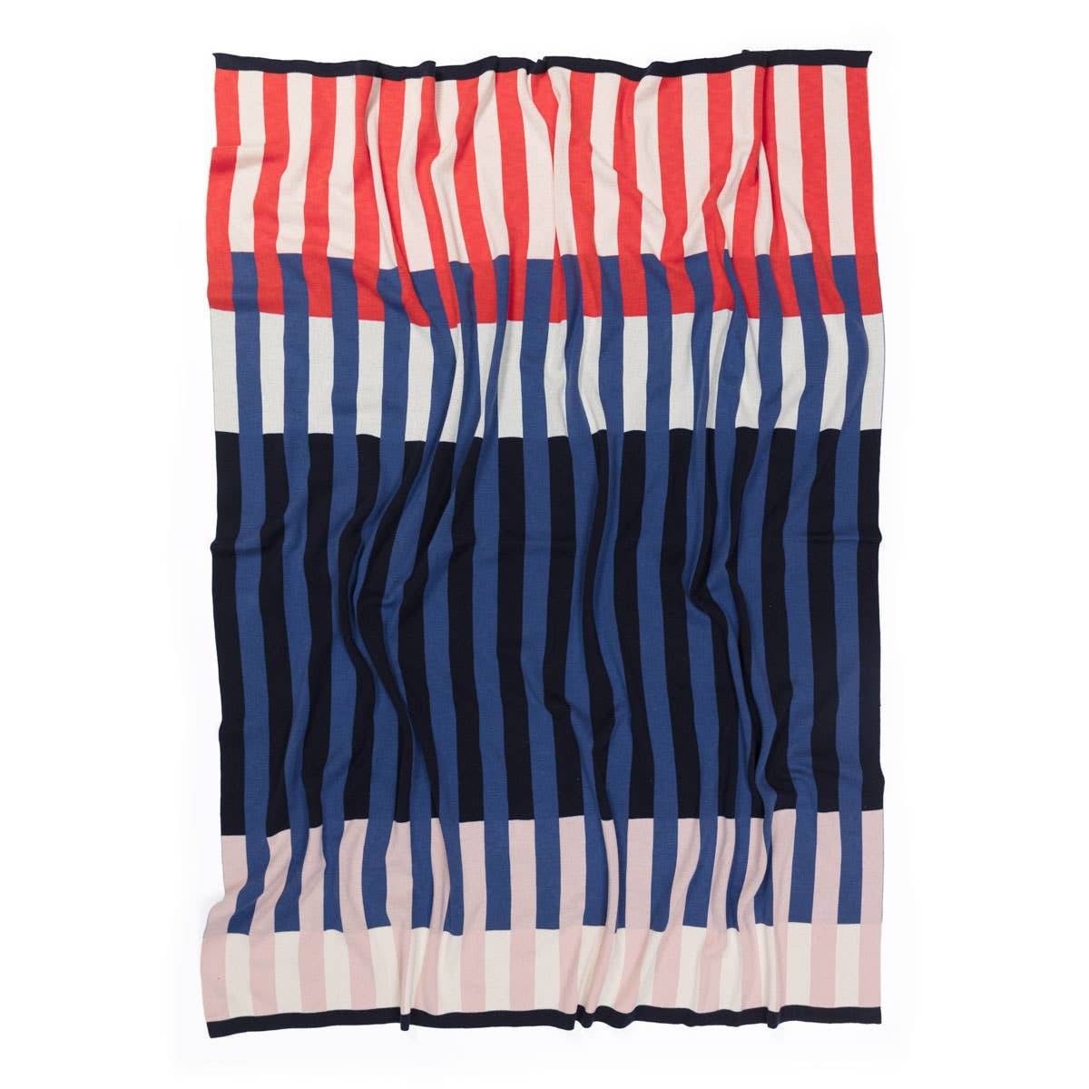 Sophie Home Ltd - Cotton Knit Throw Blanket: Studie Navy