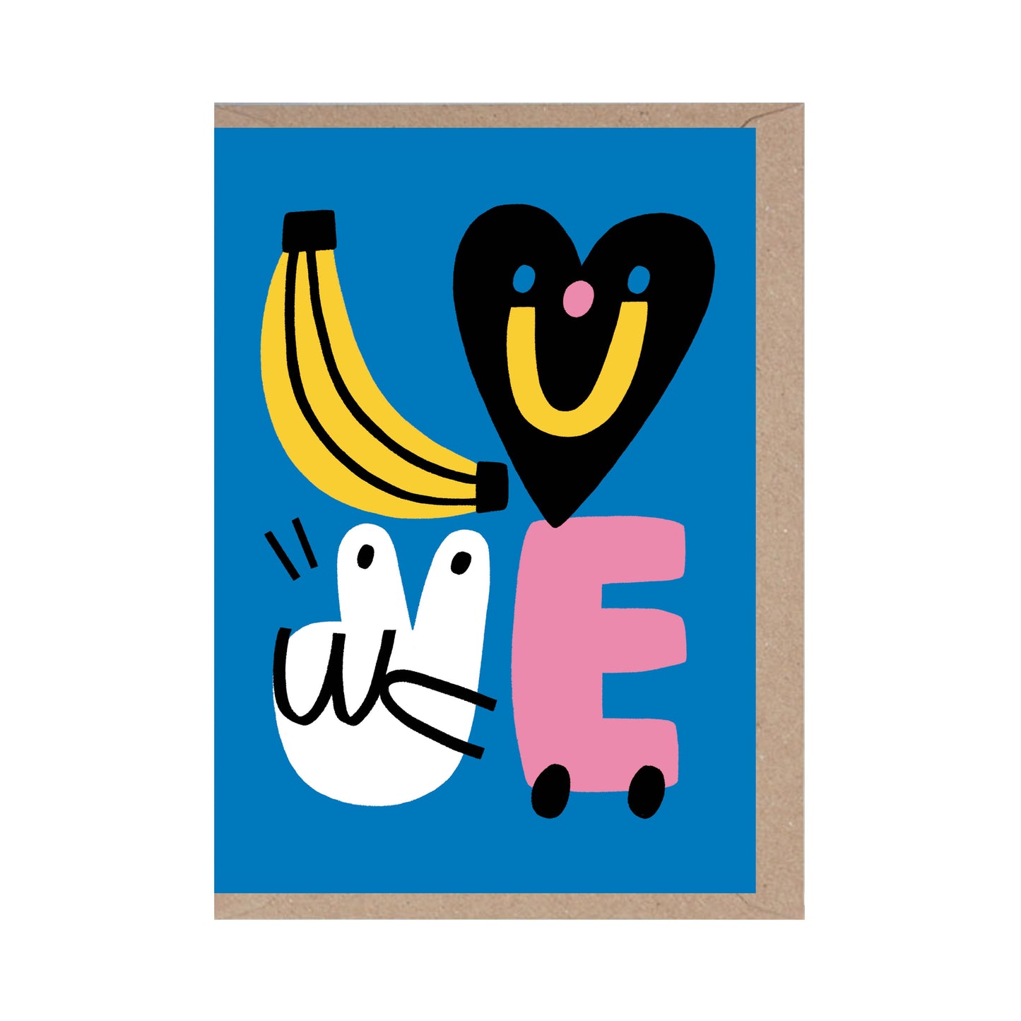 Rumble Cards - Banana Love - Cute Love Themed Greeting Card - Valentine's