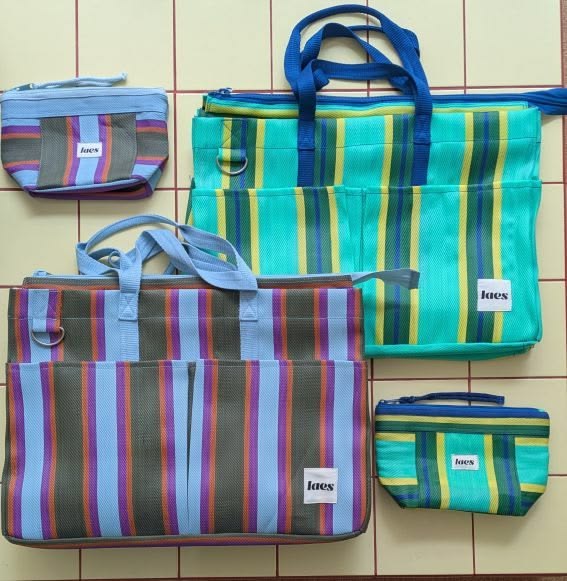 Laes Beach Pouch - Blue/Green/Yellow