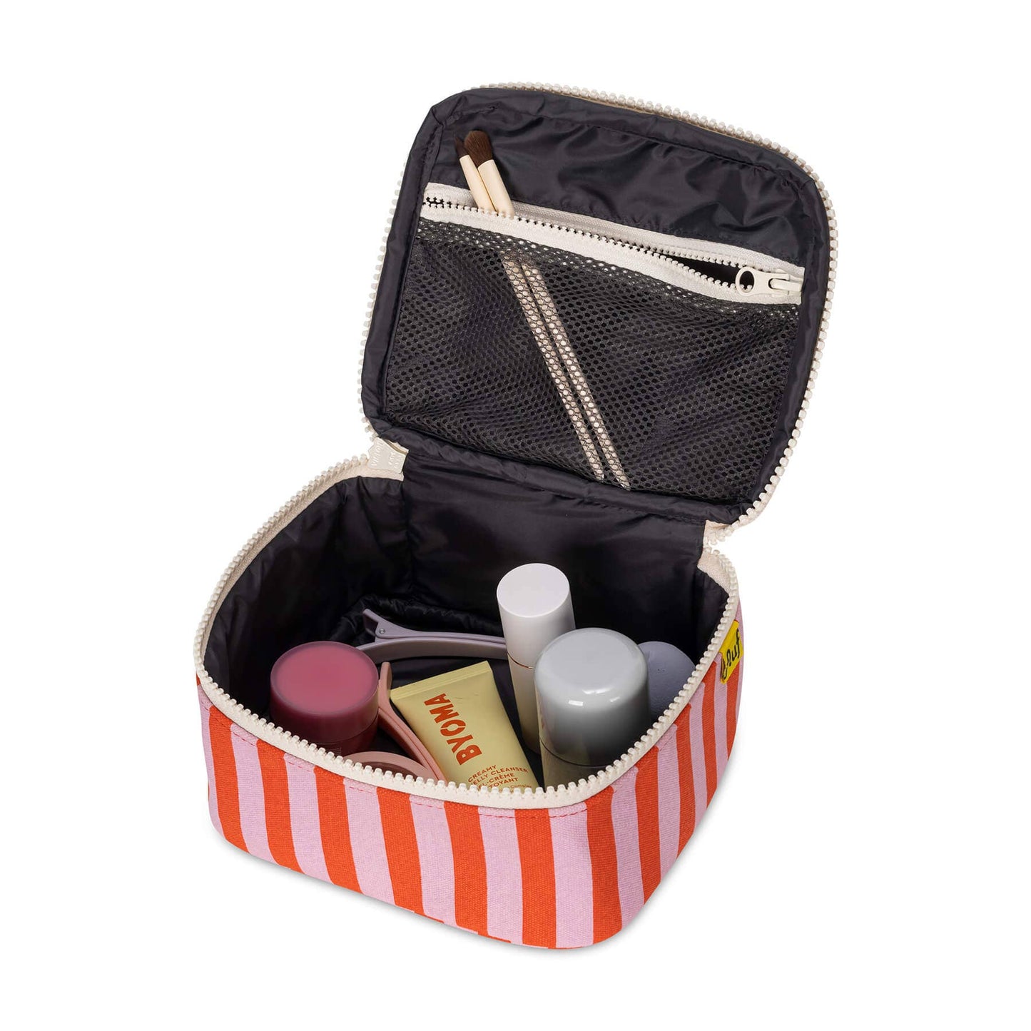Fluf - Mini Zip Cube - Awning Stripe Pink