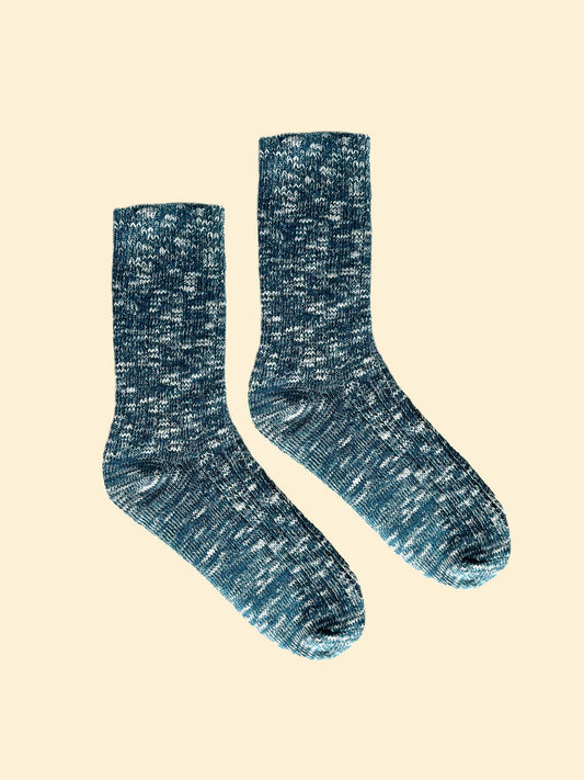 Sock Sisters - Blue Chunky Knit Socks