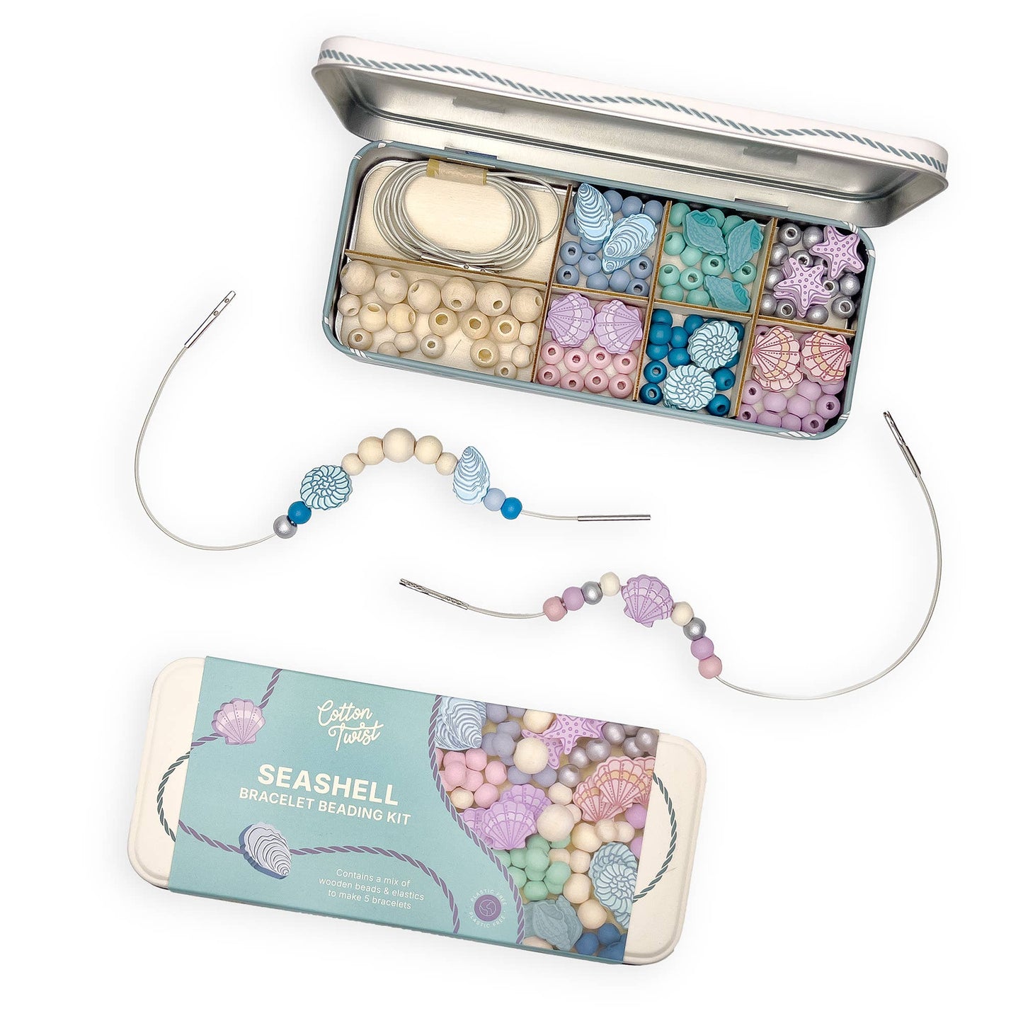 Cotton Twist Seashell Bracelet Bead Kit