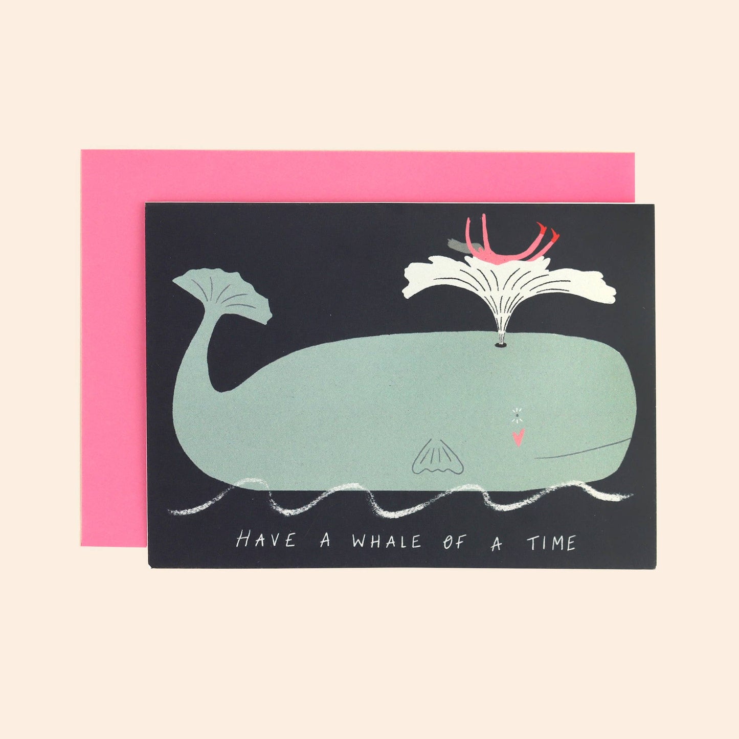 Little Black Cat Illustrated Goods - Have a Whale of a Time Greeting Card | Birthday Card | Funny