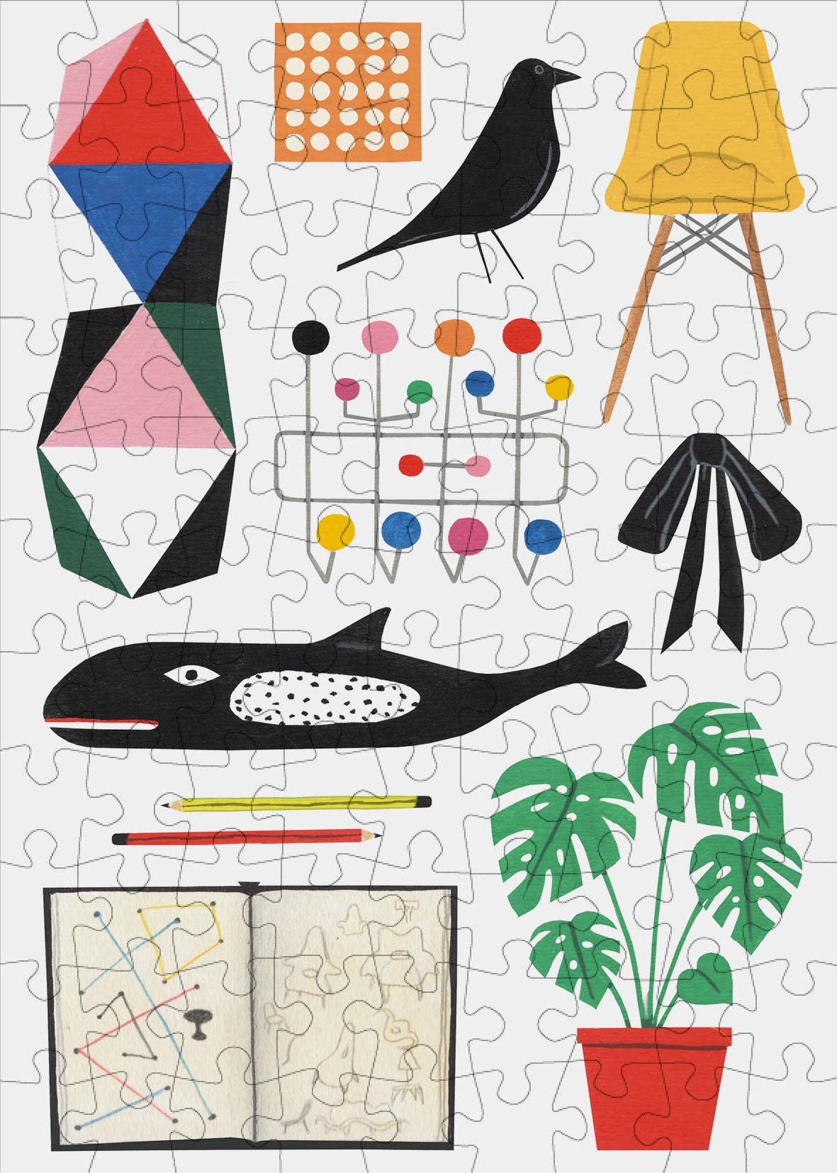 Happily Puzzles - Eames - 99 Piece Mini Jigsaw Puzzle