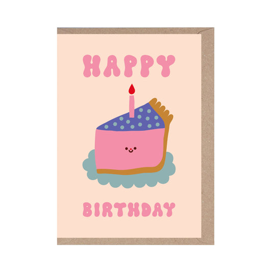 Rumble Cards - Happy Birthday - Birthday Cake - Fun - Slice of Cake Card