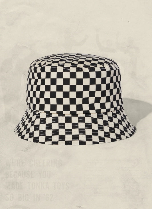 Weld Mfg Checkerboard Kids Bucket Hat - Black