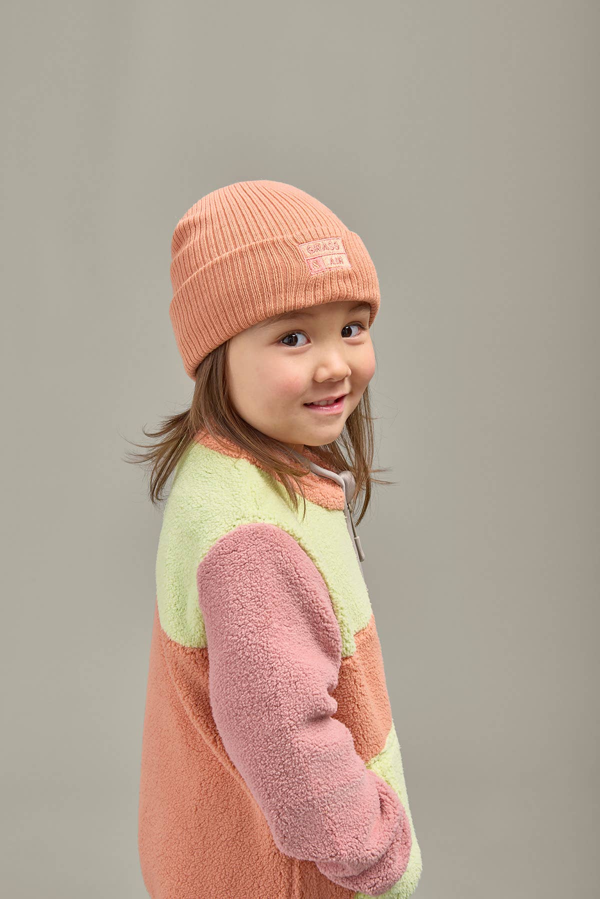 Grass & Air - Volcanic Orange Beanie: Orange / 1-10 years