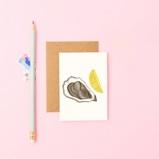 You've Got Pen On Your Face - Mini Oyster Greeting Card | Quirky Seafood Card | Love Card