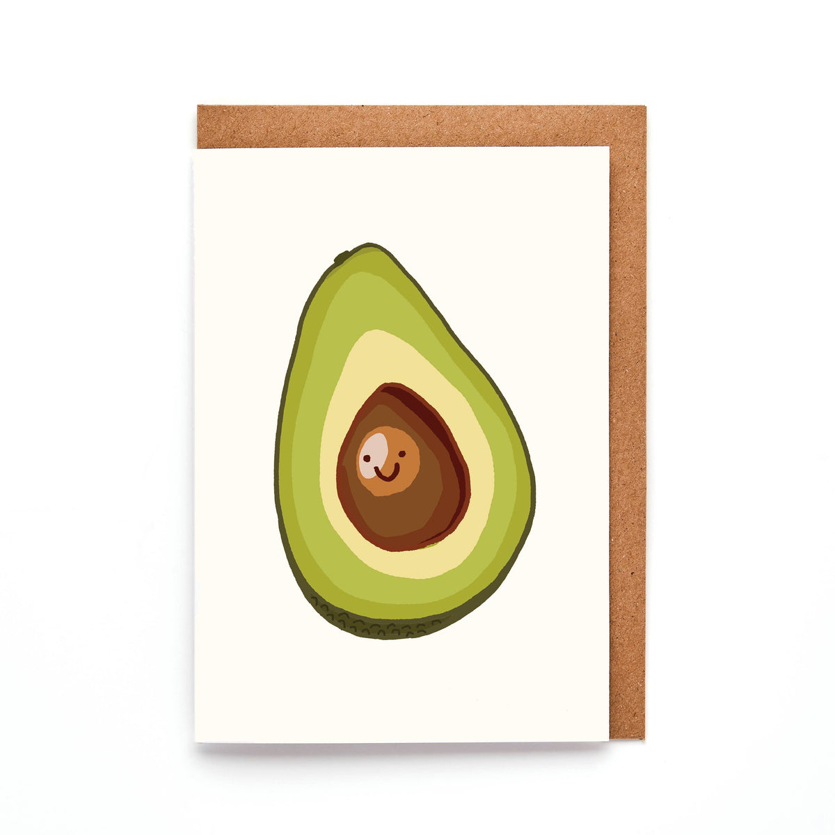 You've Got Pen On Your Face | USA Duties Paid - Avocado Mini A7 Card | Foodie Gift | Quirky Blank Card