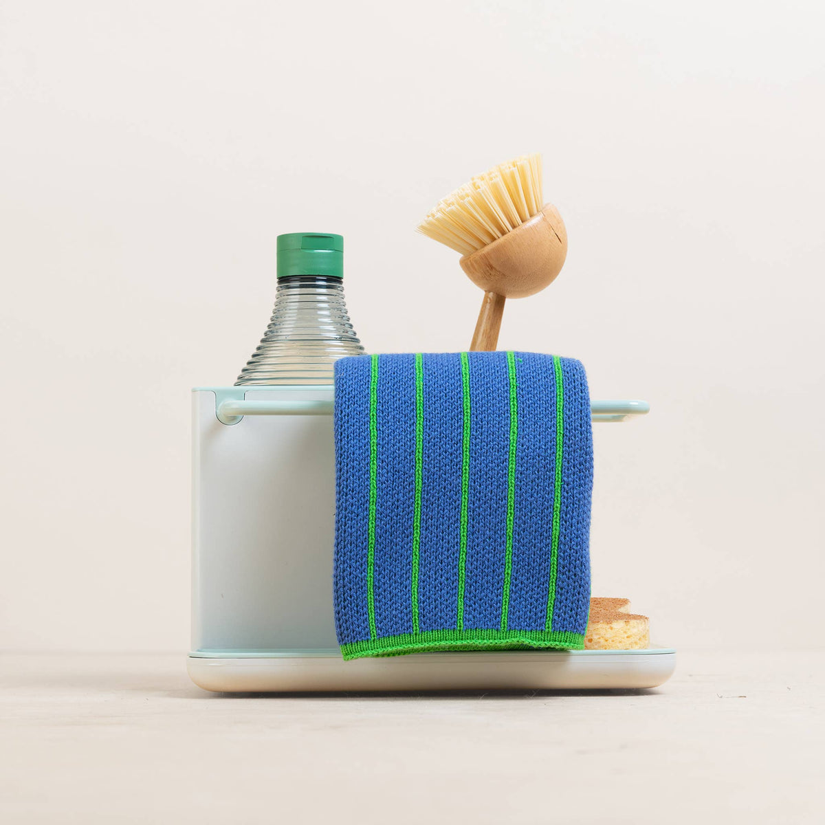 Sophie Home - Reusable & Eco-Friendly Cotton Dishcloths: Striped Green