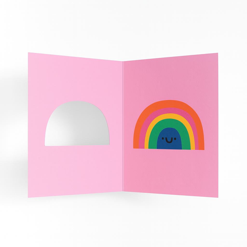 Rumble Cards - Rainbow Greeting Card - Happy - Cute - Fun - Celebrate