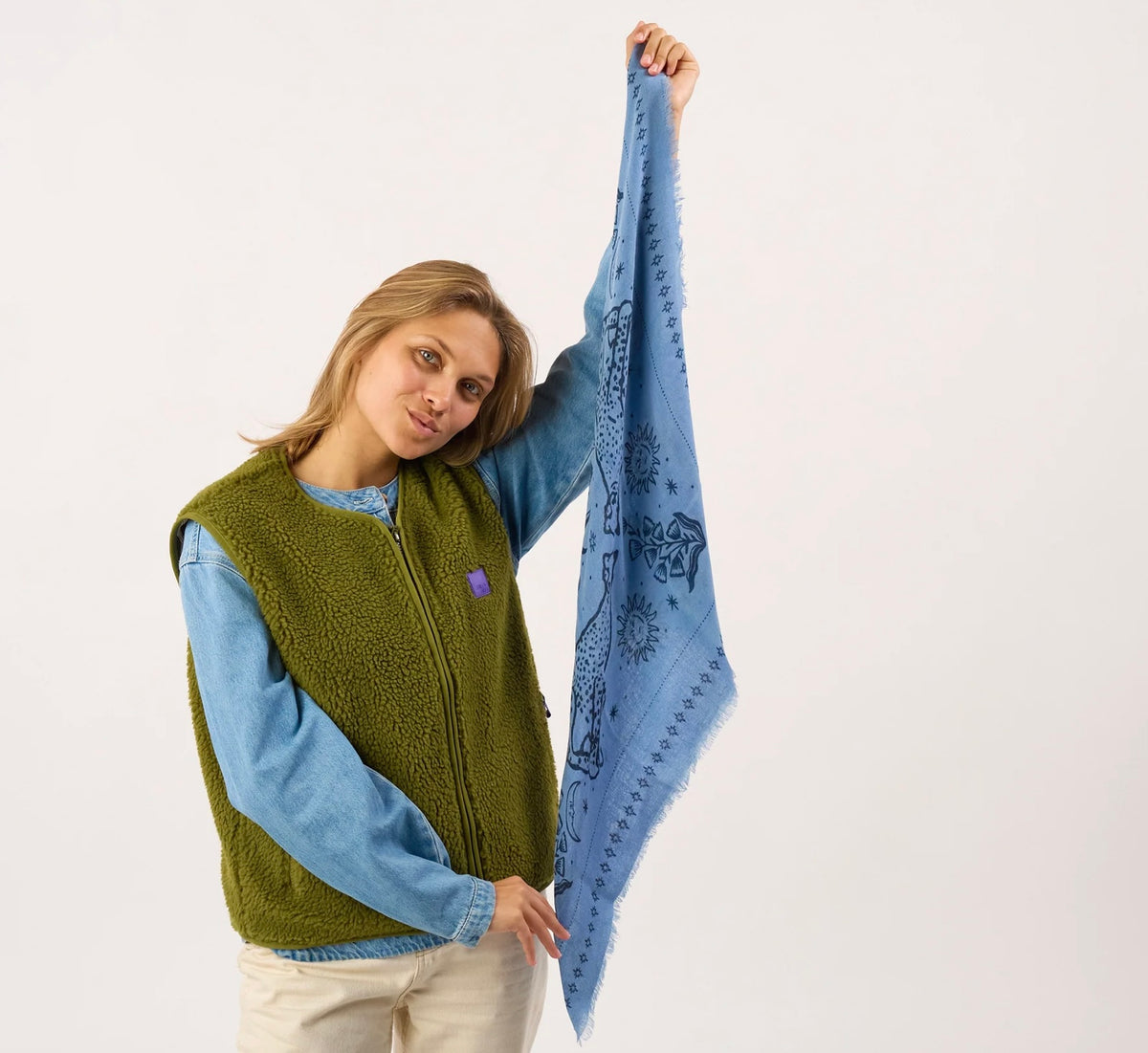 BILLYBELT SACHA BLUE SCARVE