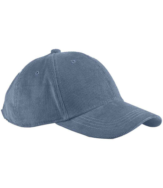 Organic Cord Baseball Cap: Slate Blue