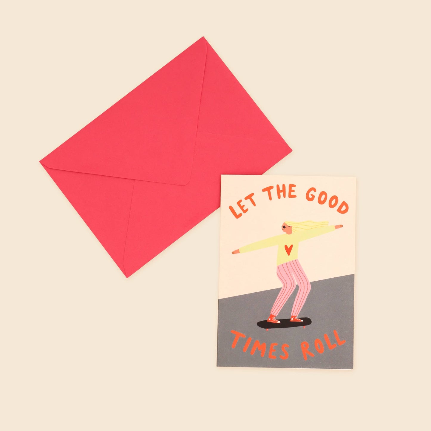 Little Black Cat Illustrated Goods - Let The Good Times Roll Greeting Card | Birthday Card