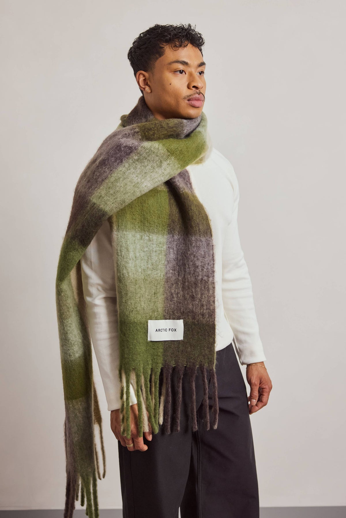 ARCTIC FOX & CO. - The Reykjavik Scarf - 100% Recycled - Mossy Greens - AW26