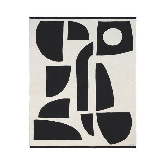 Sophie Home Ltd - Cotton Knit Throw Blanket: Bruten Mono