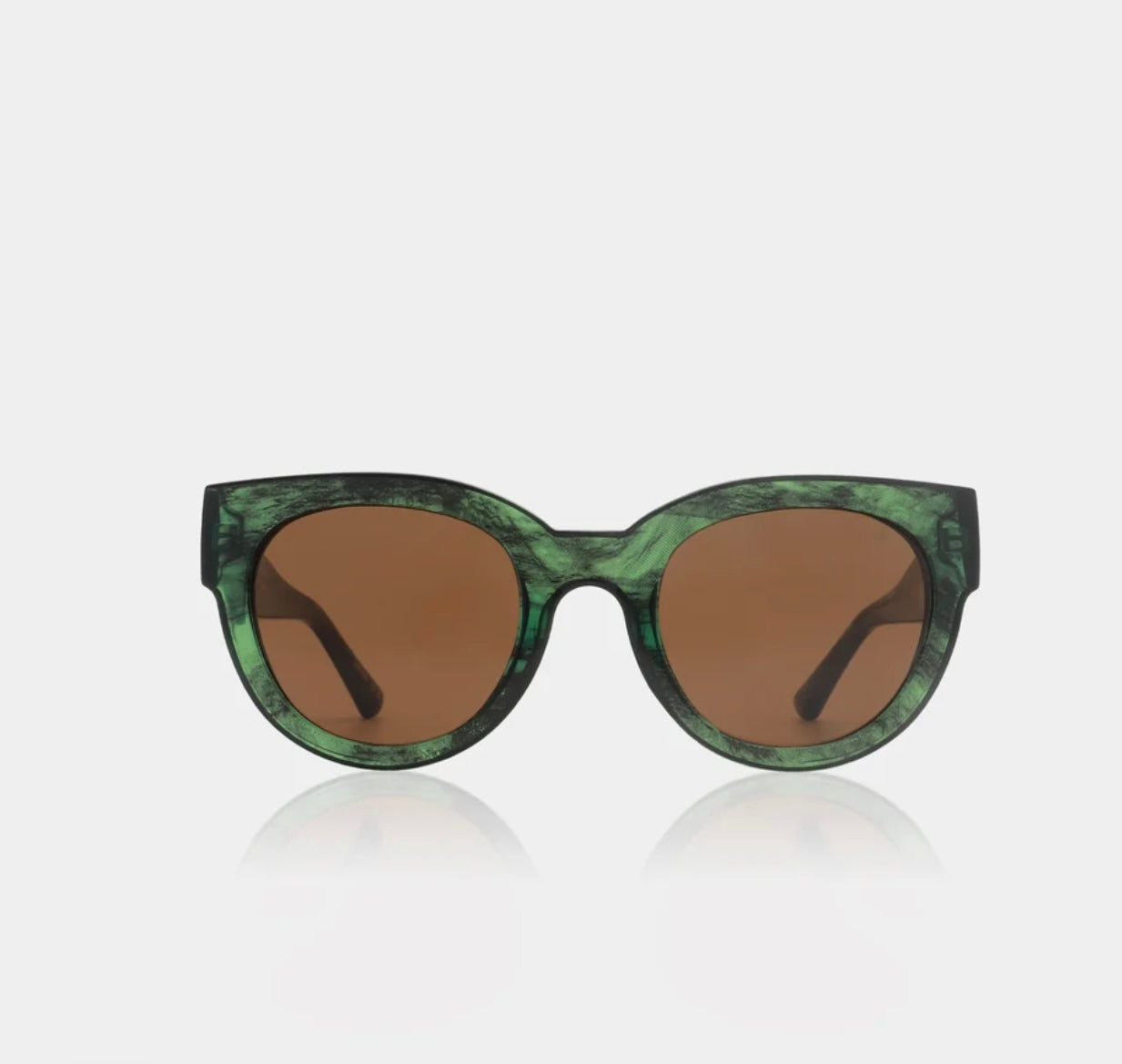 A.KJAERBEDE SUNGLASSES LILY GREEN MARBLE TRANSPARENT