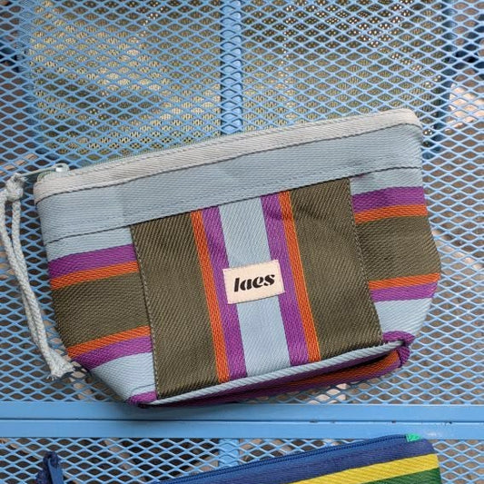 Laes Beach Pouch - Olive/Blue/Orange