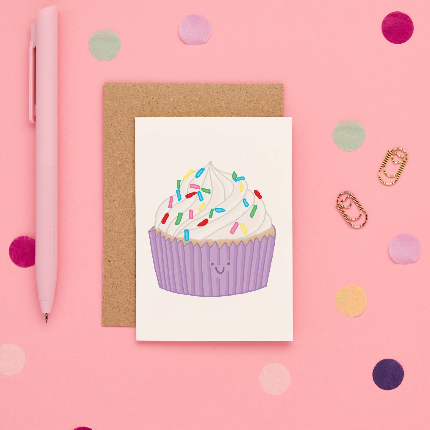 You've Got Pen On Your Face - Birthday Sprinkle Card | Mini Cupcake Card | Cute Cake Card