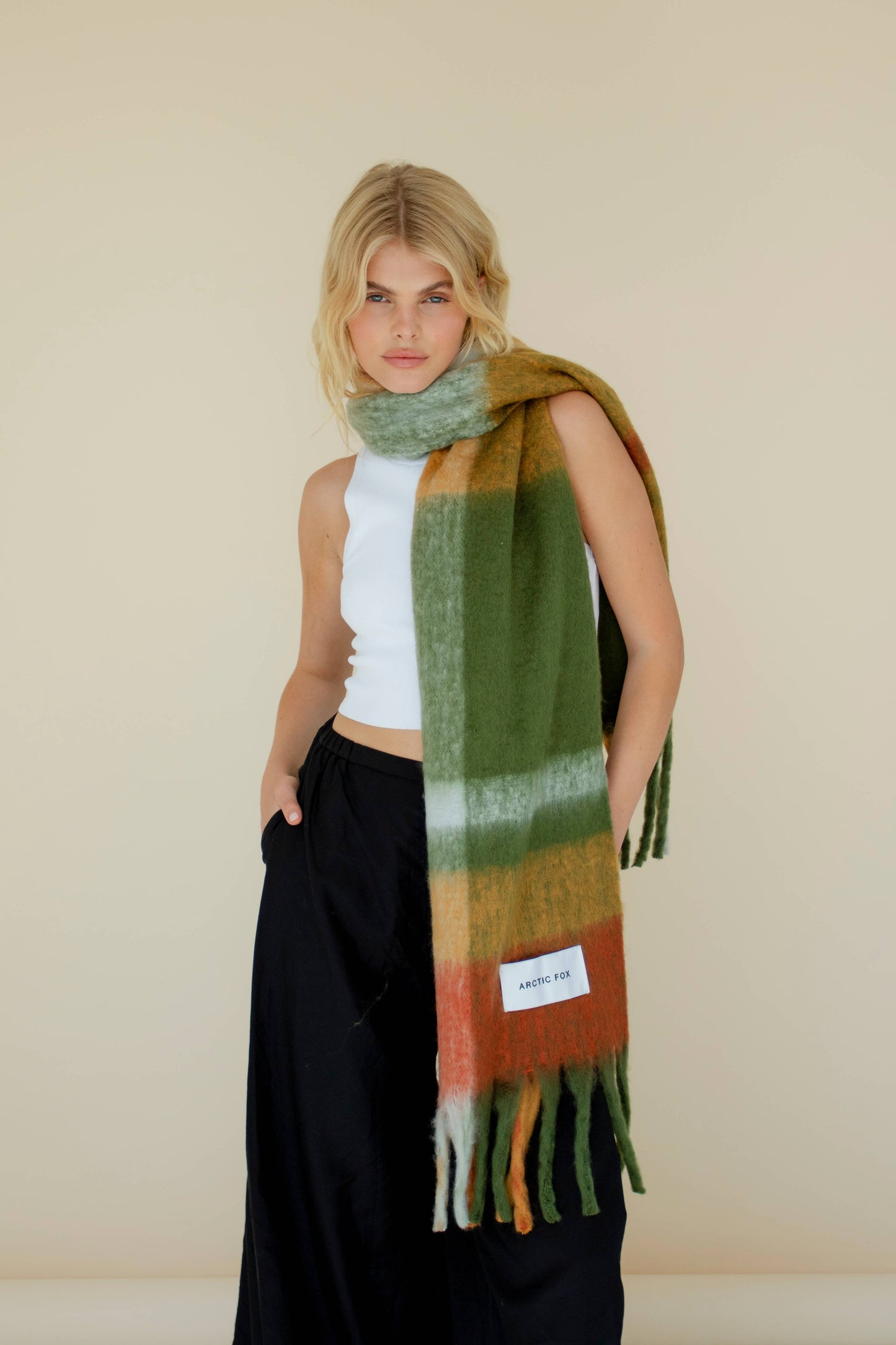 Arctic Fox - The Stockholm Scarf - 100% Recycled - Mossy Spring