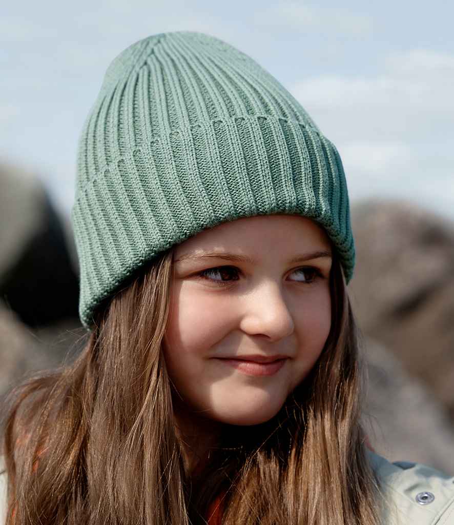 Kids Organic Cotton Beanie: Peach