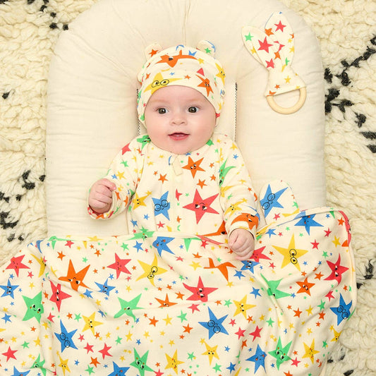 The Bonnie Mob Baby Starbite Set - Blanket & Teether Gift Set