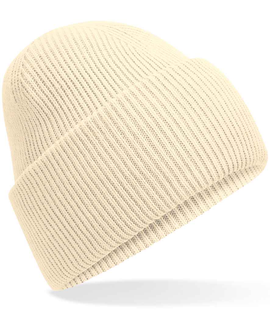 Recycled Deep Cuffed Beanie: Vanilla
