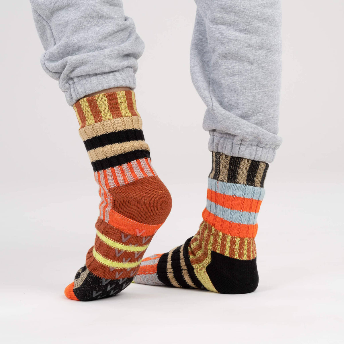VERLOOP Patchwork Stripe House Socks: Sport