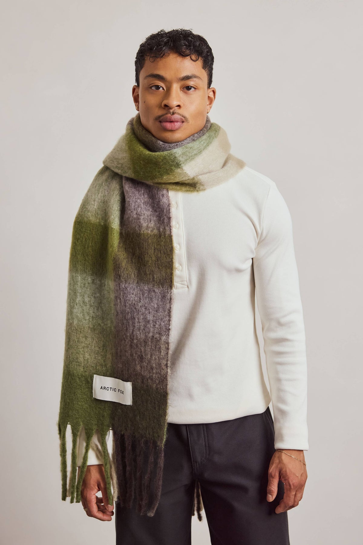 ARCTIC FOX & CO. - The Reykjavik Scarf - 100% Recycled - Mossy Greens - AW26